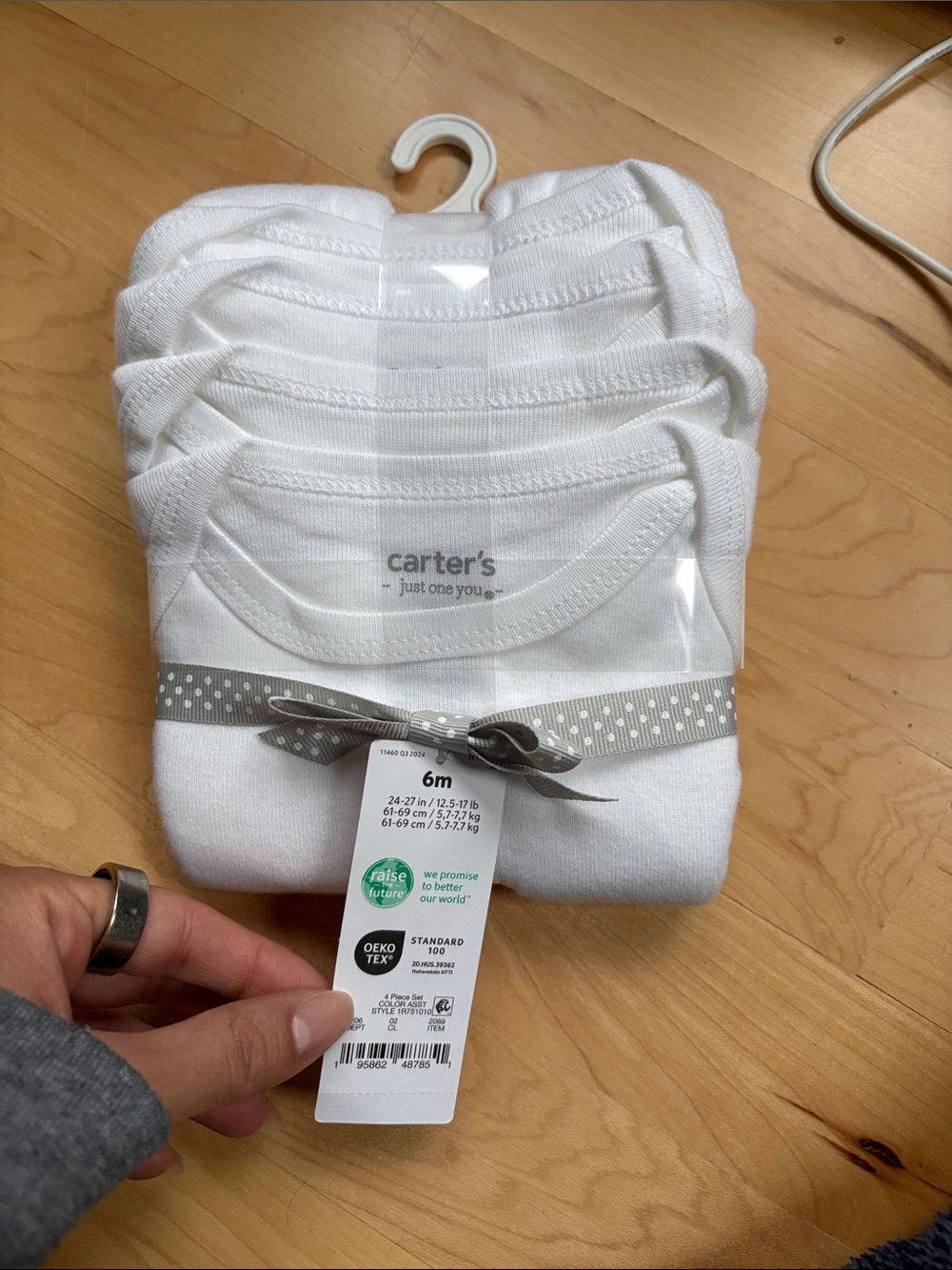 Carter's White 4-pack Short-Sleeve Bodysuits